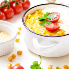 Kichererbsen Curry mit Tomate Reis Kokosmilch indisch