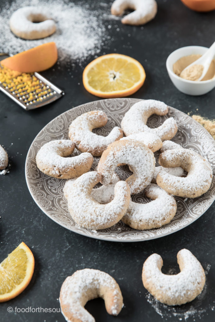 Weihnachtliche Orangen Ingwer Kipferl