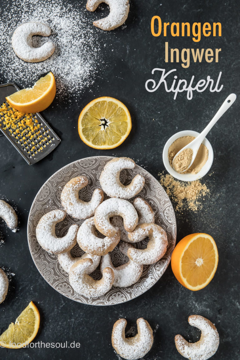 Weihnachtliche Orangen Ingwer Kipferl