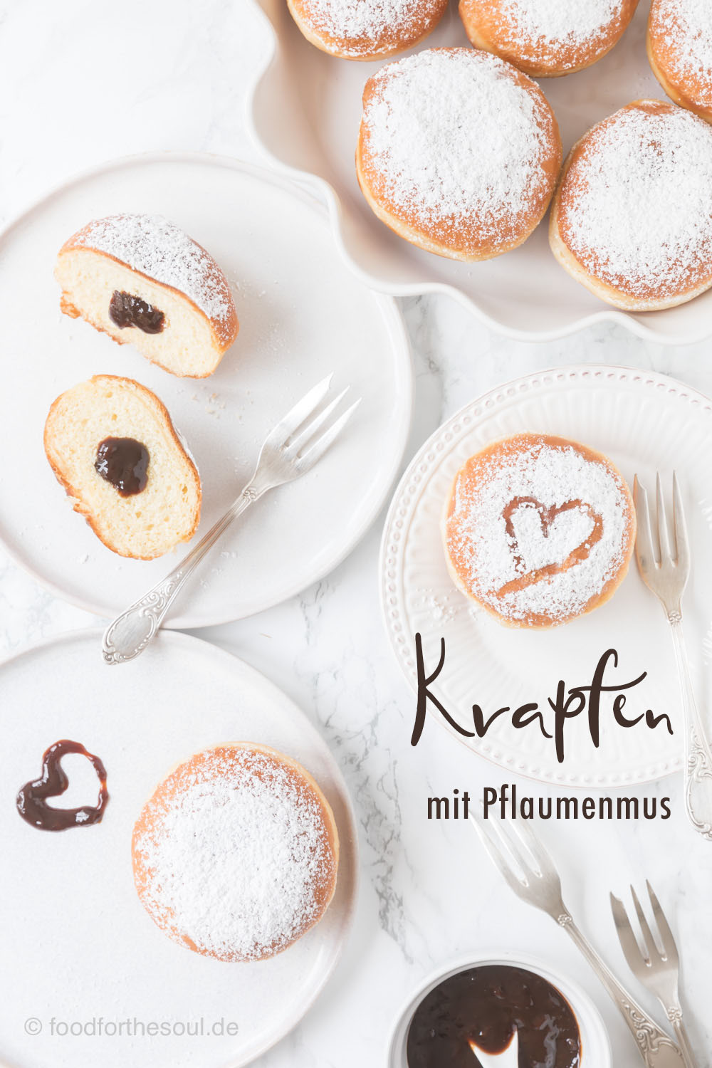Krapfen Berliner Kreppel Pfannkuchen Rezept mit Pflaumenmus