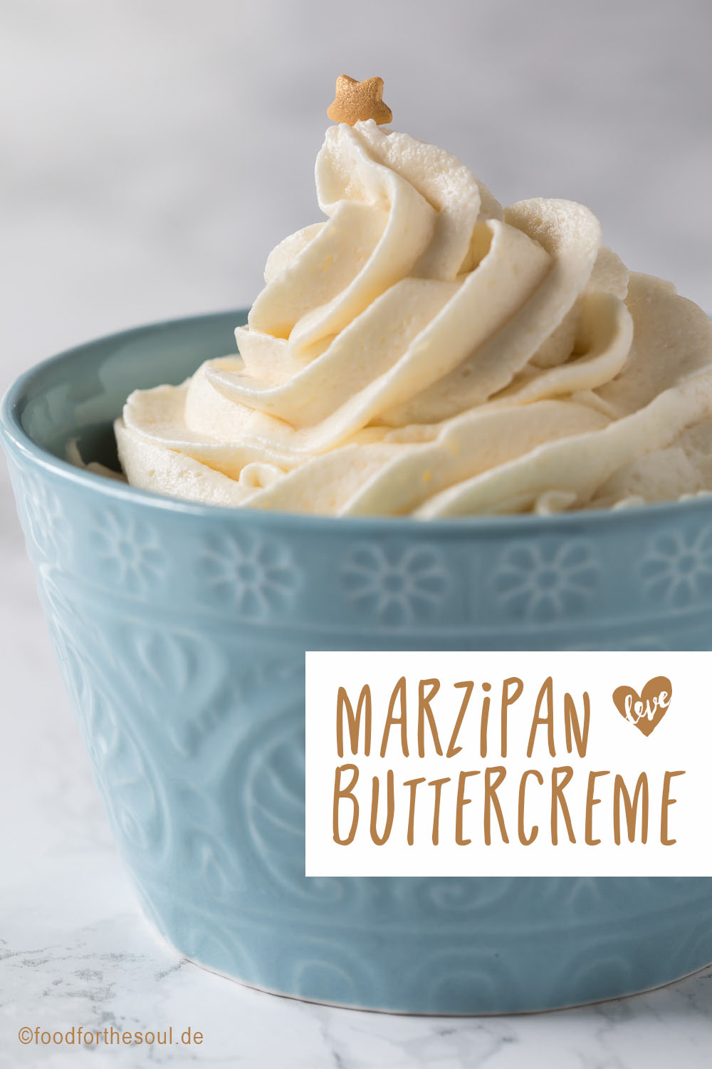 Einfaches Marzipan Buttercreme Rezept - food for the soul