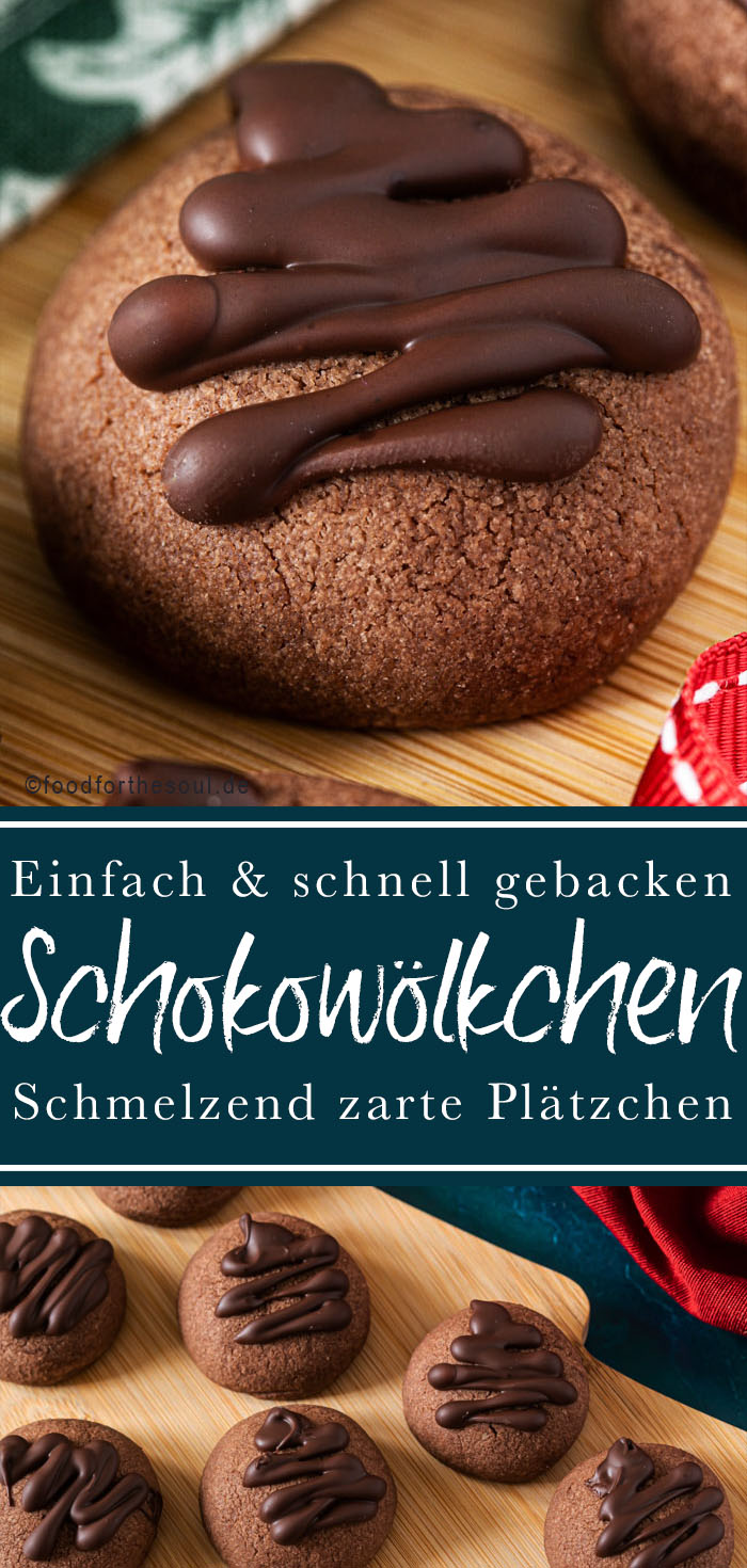 Schokowölkchen - einfache Schoko Plätzchen - food for the soul