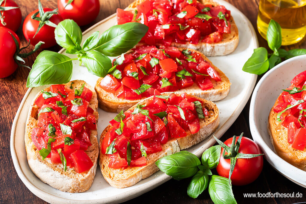 Italienische Bruschetta - Original Rezept mit Tomaten