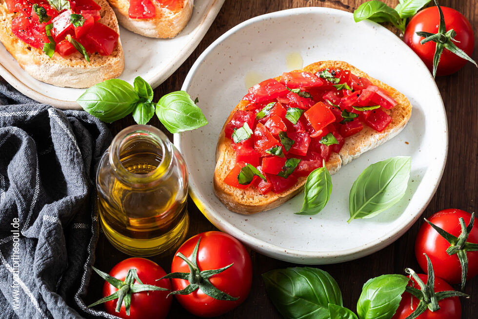 Italienische Bruschetta - Original Rezept mit Tomaten