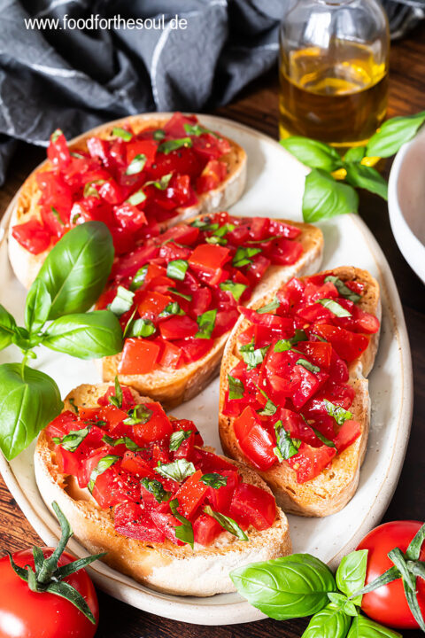 Italienische Bruschetta – Original Rezept mit Tomaten