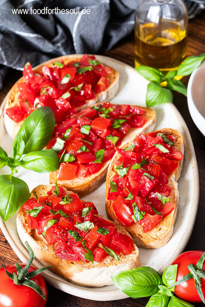 Italienische Bruschetta - Original Rezept mit Tomaten
