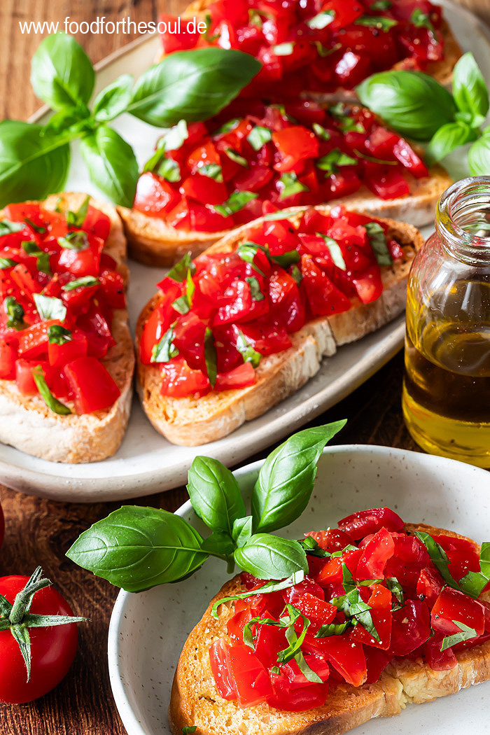 Italienische Bruschetta - Original Rezept mit Tomaten