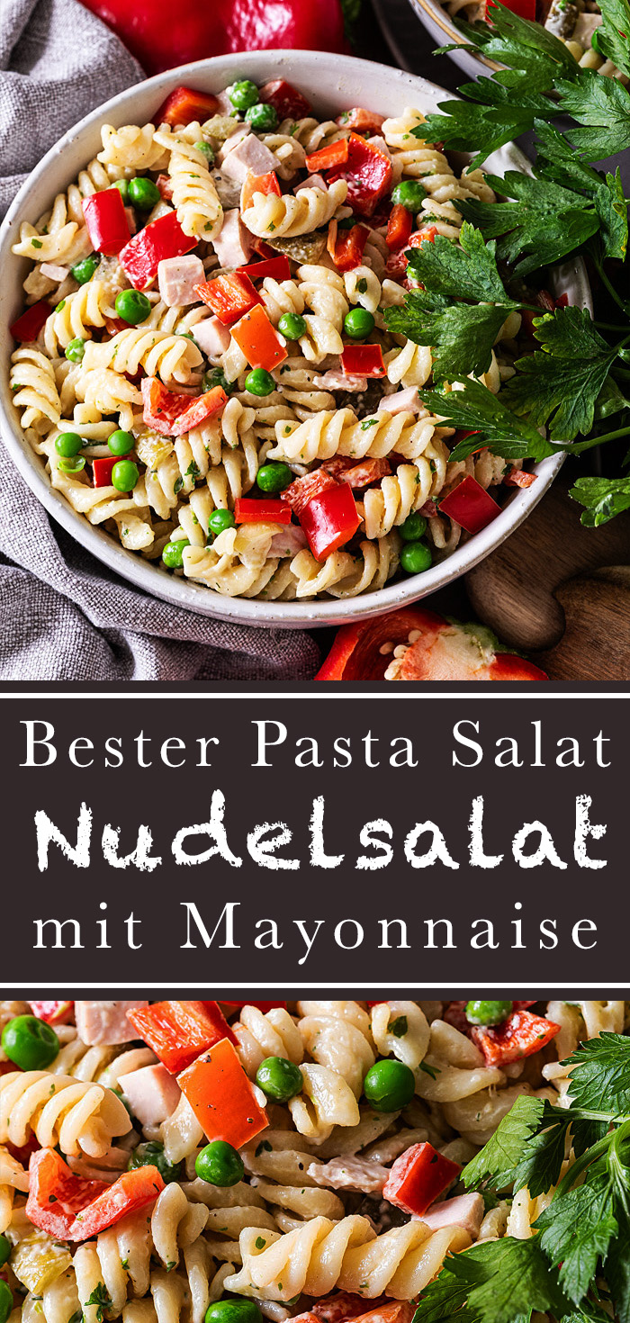 Nudelsalat mit Mayo - bester Pasta Salat