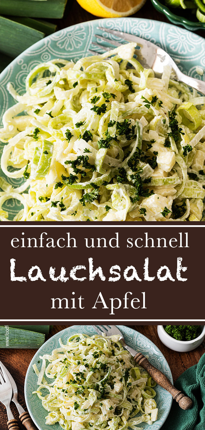 Omas Lauchsalat mit Apfel - Porreesalat