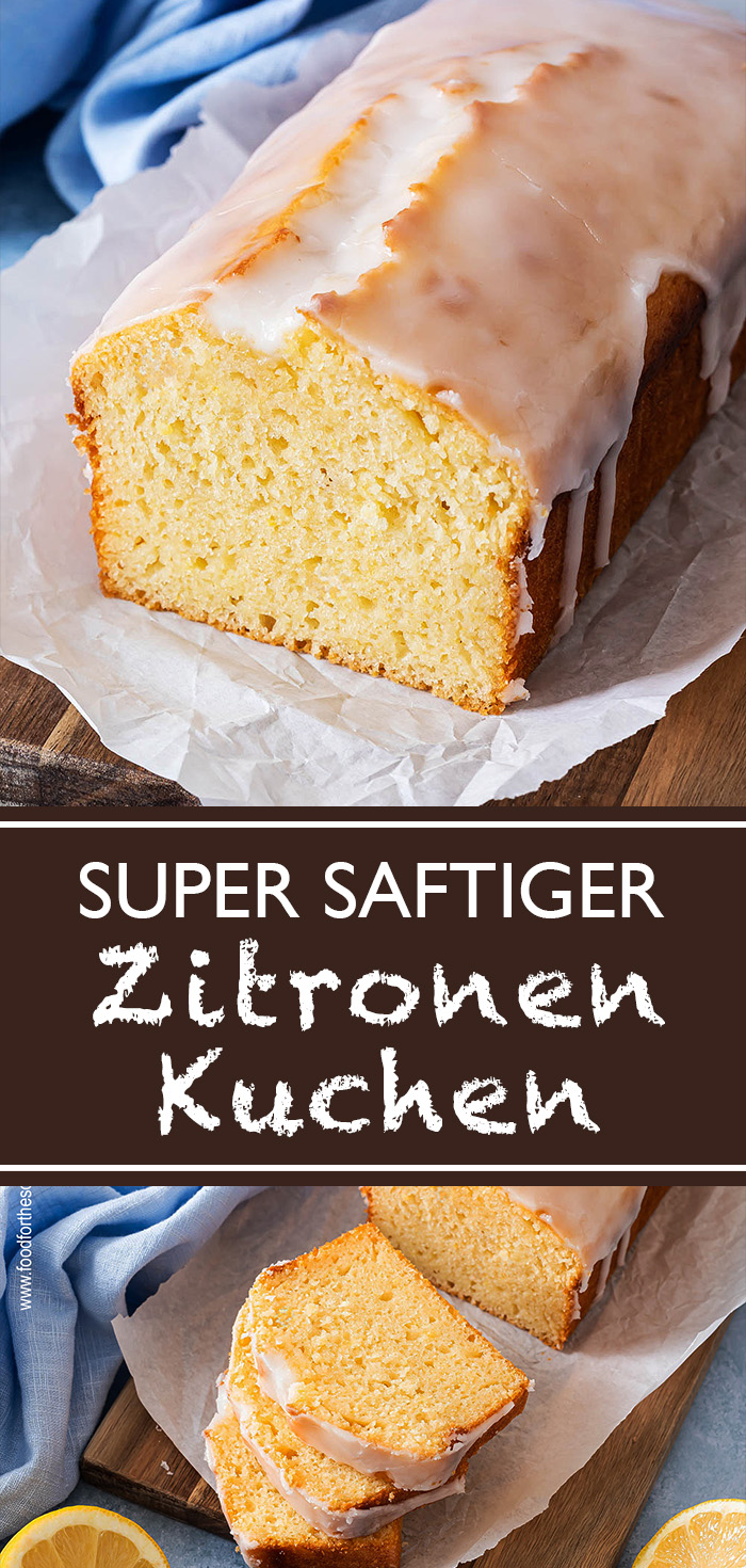 Saftiger Zitronenkuchen mit Joghurt und Öl