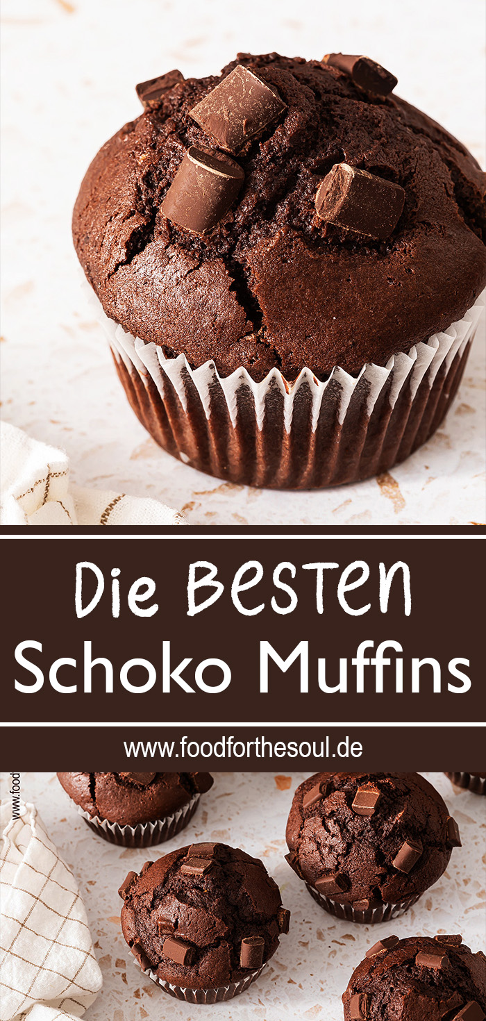 Saftige Schokomuffins mit Schokostückchen in Muffin Förmchen