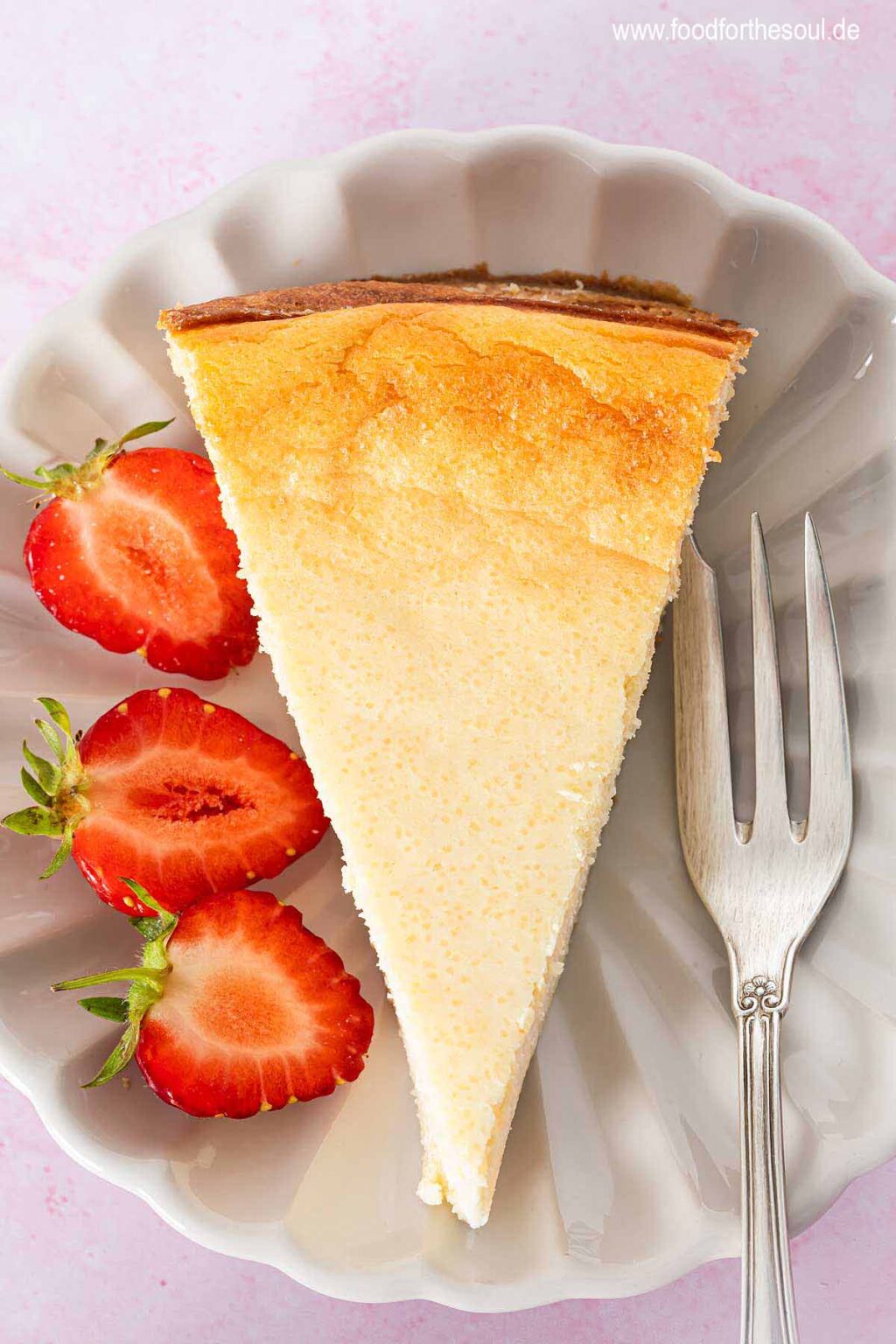 Quarkkuchen ohne Boden mit Grieß | Gesunder Käsekuchen Quarkkuchen ohne Boden mit Grieß | Gesunder Käsekuchen