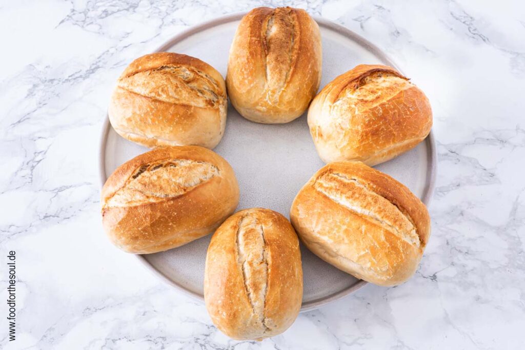 Aufbackbrötchen im Airfryer Ninja Foodi Max Dual Zone aufgebacken