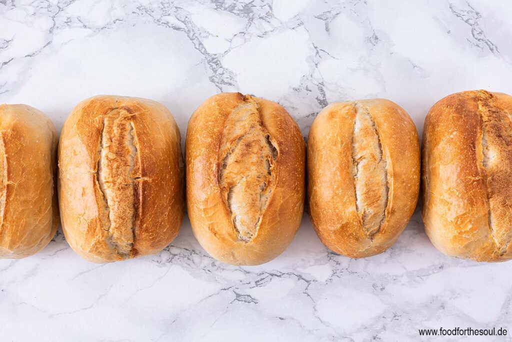 Aufbackbrötchen im Airfryer Ninja Foodi Max Dual Zone aufgebacken