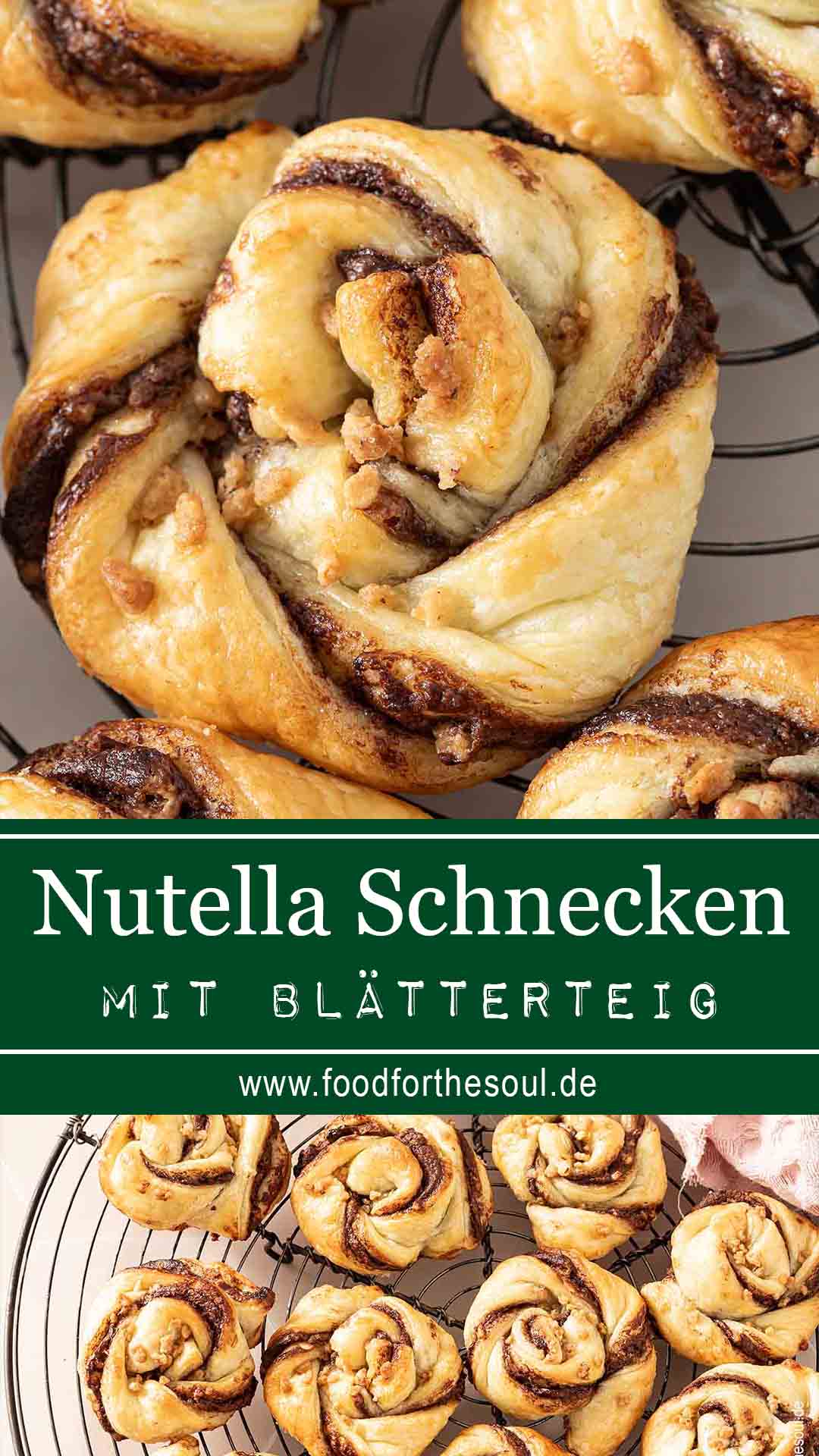 Blätterteig Nutella Schnecken Rezept | schnell &amp; einfach
