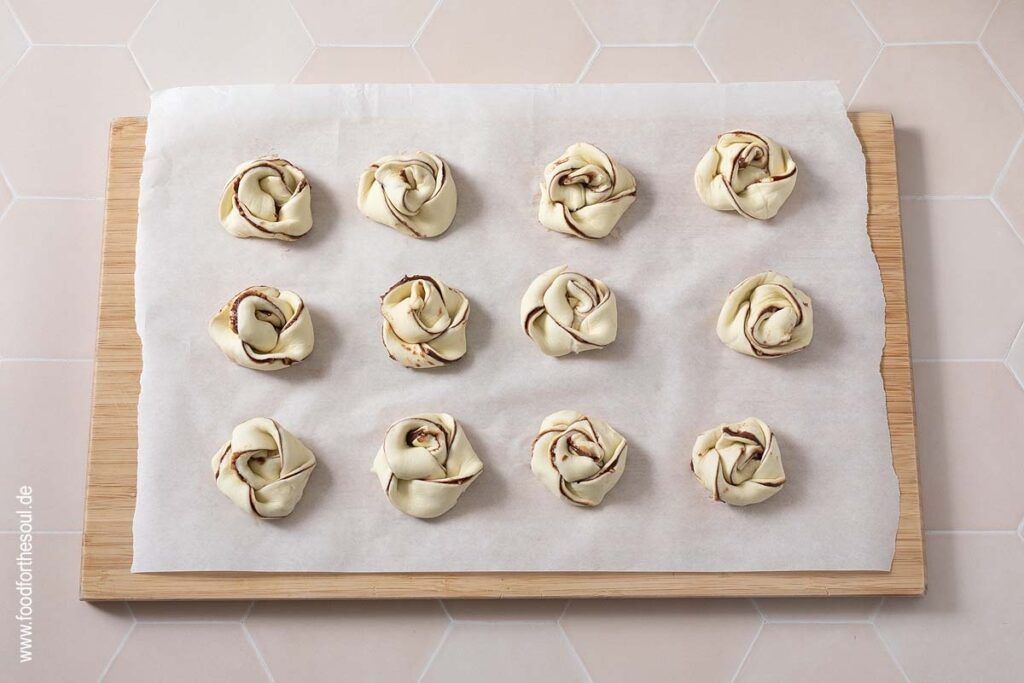Blätterteig Nutella Schnecken backen - Schritt 8