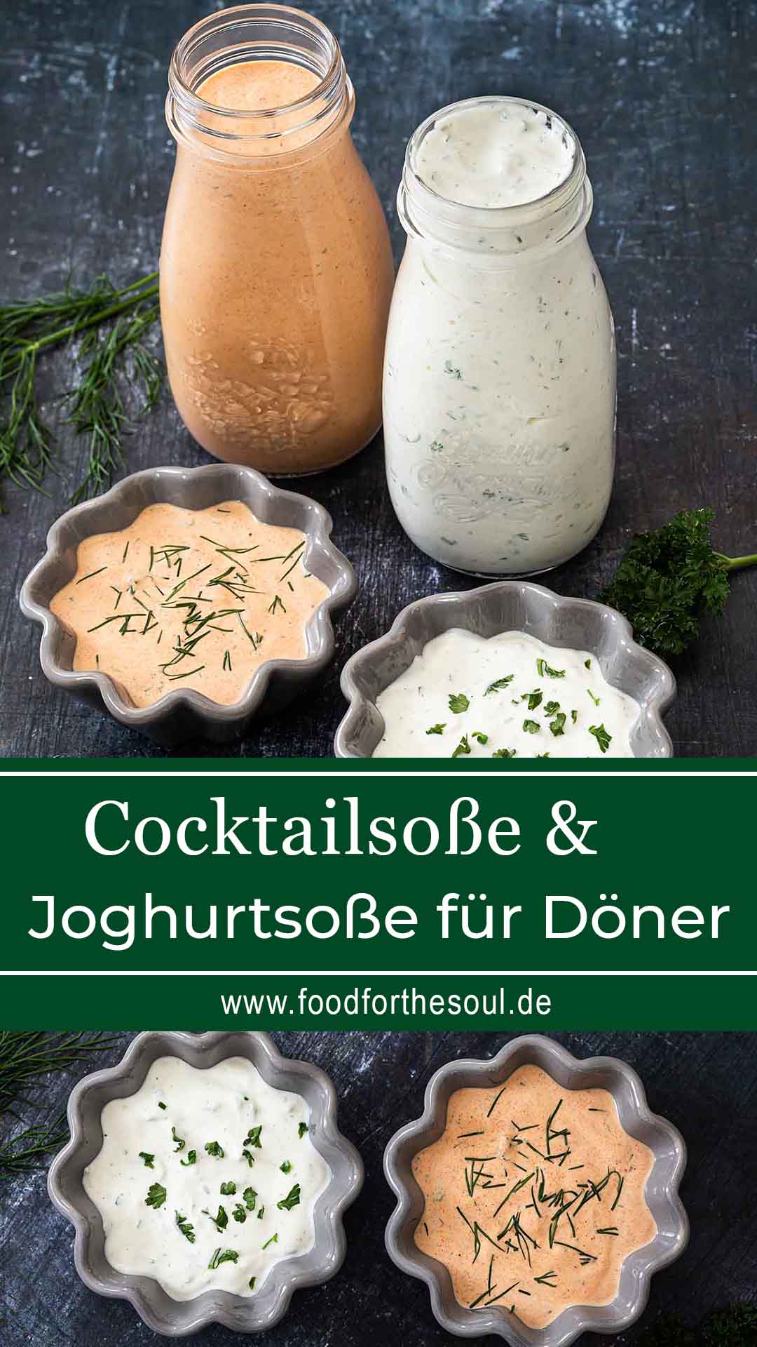 Cocktailsoße und Joghurtsoße für Döner | Dönersoße Rezept
