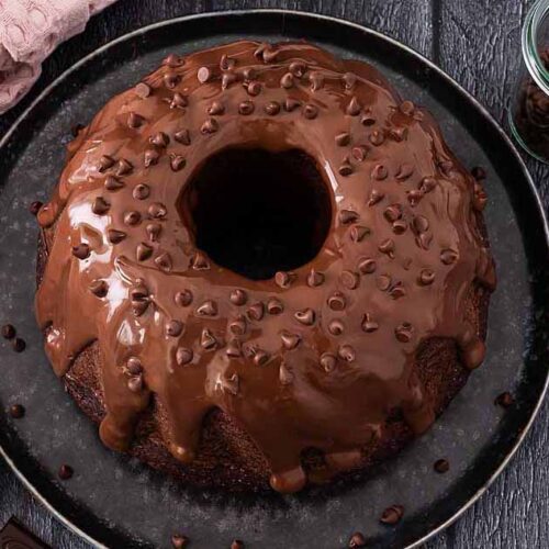 Super saftiger Paradiescreme Kuchen Schoko gebacken in der Gugelhupf-Form