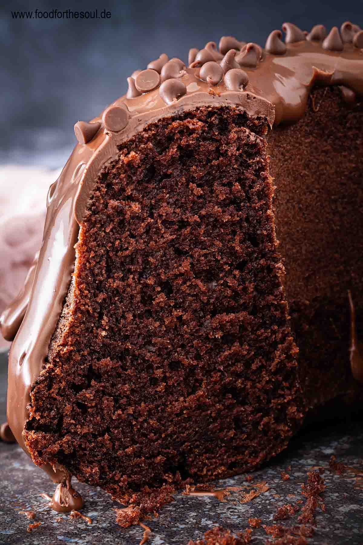 Super saftiger Paradiescreme Kuchen Schoko gebacken in der Gugelhupf-Form