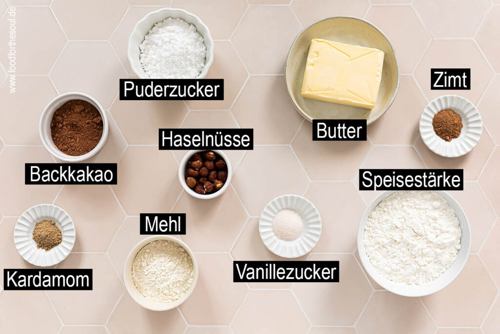 Zutaten für Schokoli Plätzchen wie von Oma
