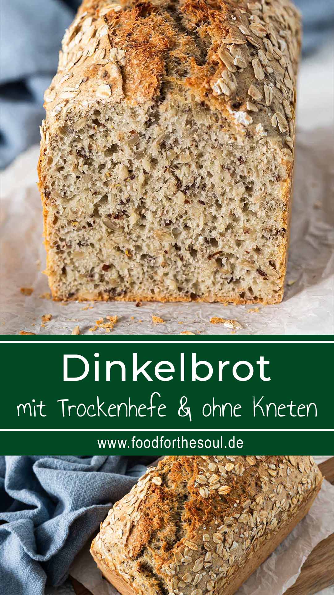 Schnelles Dinkelbrot mit Trockenhefe und Dinkelmehl 630