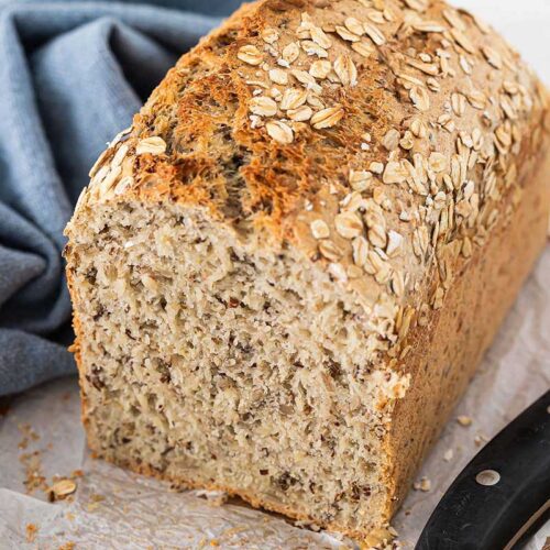 Schnelles Dinkelbrot mit Trockenhefe und Dinkelbrot 630 mit Anschnitt