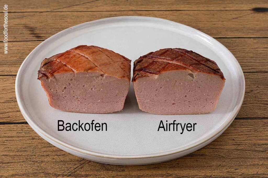 Gebackener Leberkäse Vergleich Backofen & Airfryer