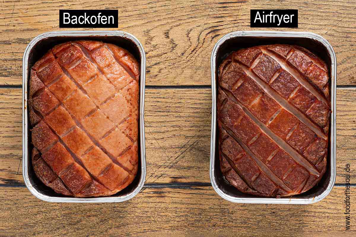 Gebackener Leberkäse Vergleich Backofen & Airfryer