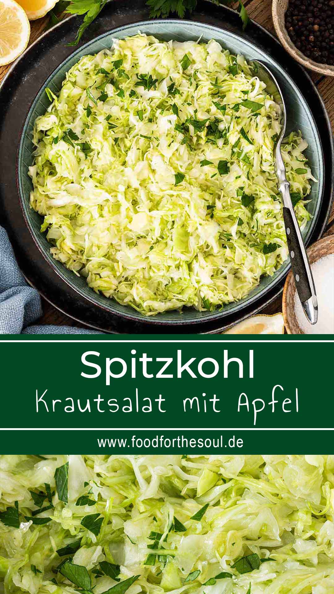 Spitzkohl-Krautsalat mit Apfel | Omas einfaches Rezept Spitzkohl-Krautsalat mit Apfel | Omas einfaches Rezept