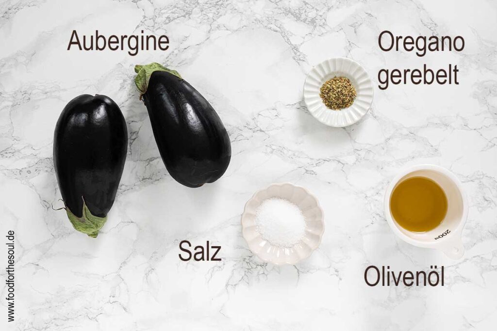 Zutaten für Aubergine im Airfryer
