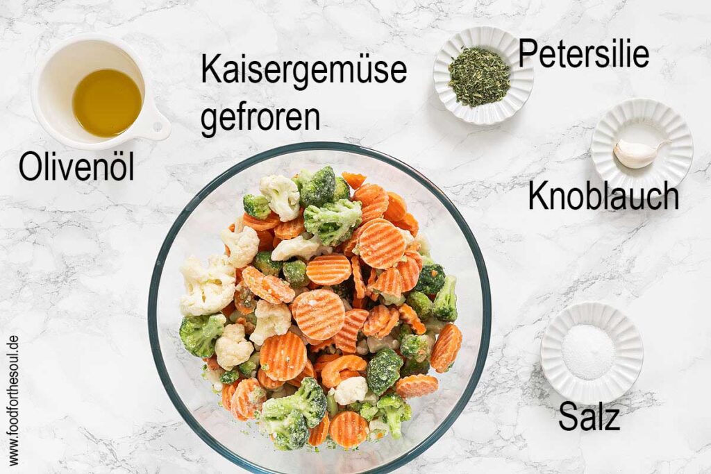 Zutaten für Airfryer Gemüse