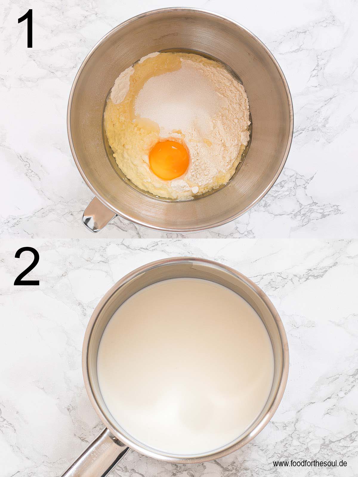 Schokobrötchen Rezept - Schritt 1 und 2