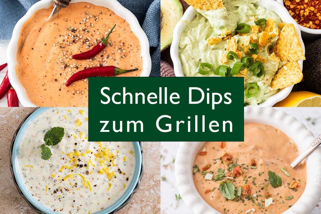 Die besten Grilldips in Dipschalen serviert