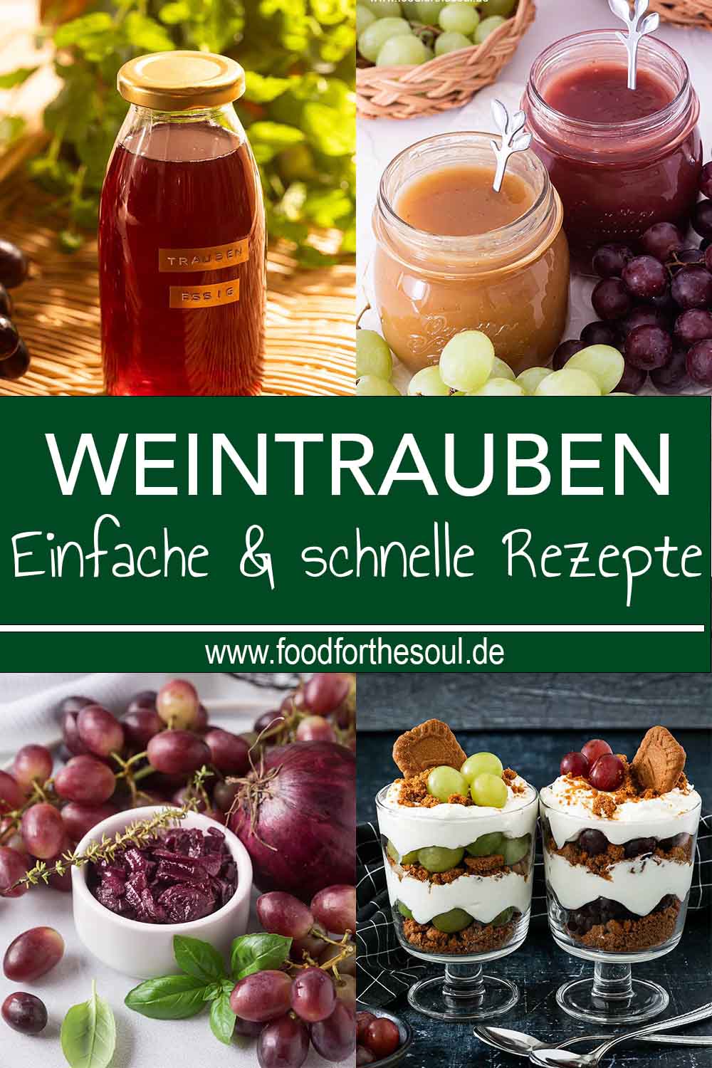 Weintrauben Dessert, Chutney, Marmelade und Essig