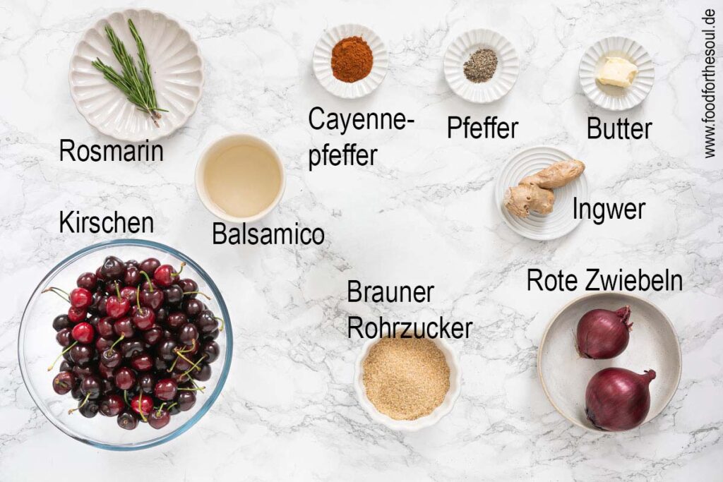 Zutaten für Kirsch Chutney