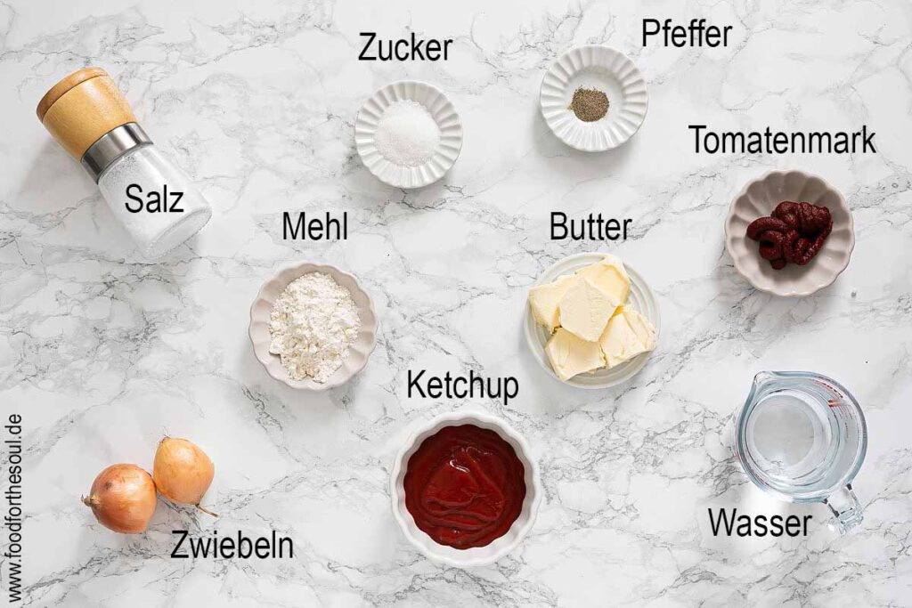 Zutaten für DDR Tomatensoße