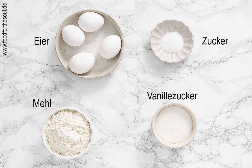 Zutaten für Eierplätzchen