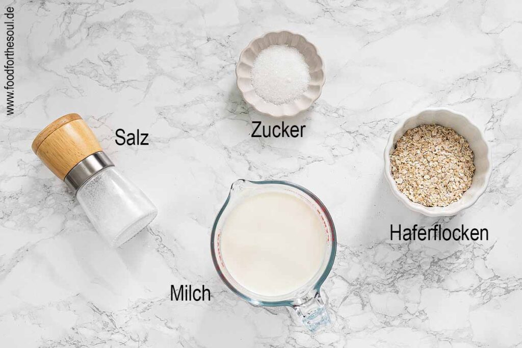 Zutaten für Omas Haferfflockensuppe