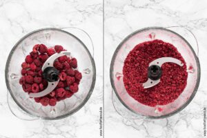 Gefriergetrocknete Himbeeren fein mahlen - Schritt 2